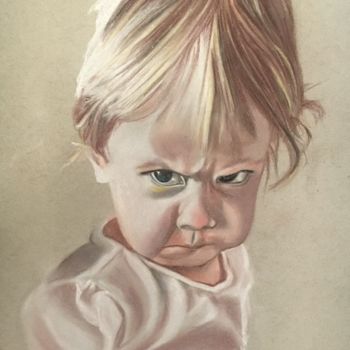 Drawing titled ""EN COLERE" "ANGRY"" by Danygil, Original Artwork, Silverpoint