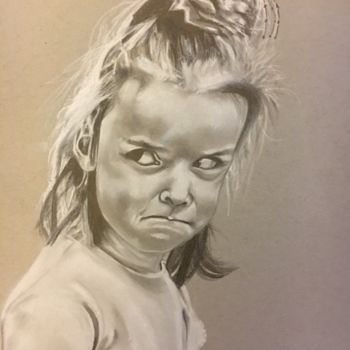 Drawing titled ""ATTENTION"  "BICAR…" by Danygil, Original Artwork, Silverpoint