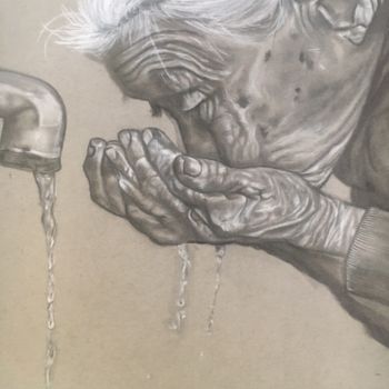 Drawing titled ""A LA FONTAINE 2" -…" by Danygil, Original Artwork, Pencil