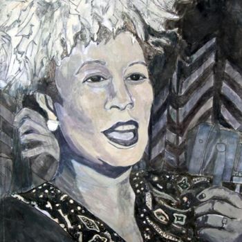 Painting titled "Ella Fitzgerald" by Daniel Lyle, Original Artwork