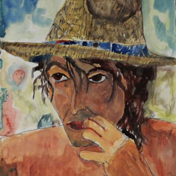 Painting titled "Bob Dylan" by Daniel Lyle, Original Artwork