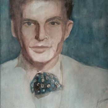 Painting titled "Frank Sinatra" by Daniel Lyle, Original Artwork, Oil