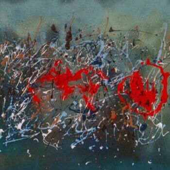 Painting titled "Abstrait n°1" by Daniel Rostin, Original Artwork