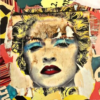 Collages intitulée "Madonna" par Daniel Siboni, Œuvre d'art originale