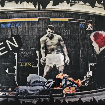 Collages intitolato "Mohamed Ali" da Daniel Siboni, Opera d'arte originale, Ritagli