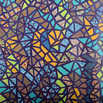 Painting titled "Mosaic 1" by Daniel Tardif, Original Artwork, Acrylic
