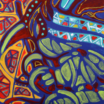 Картина под названием "RÊVE MEXICAIN 3" - Daniel Tardif, Подлинное произведение искусства, Акрил