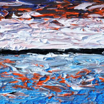 Painting titled "Thames River 7" by Daniel Urbaník, Original Artwork, Acrylic