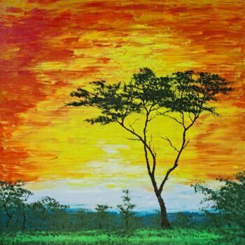 Pintura titulada "Sunny tree" por Daniel Urbaník, Obra de arte original, Oleo