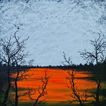 Peinture intitulée "Sun in the lake 6" par Daniel Urbaník, Œuvre d'art originale, Acrylique