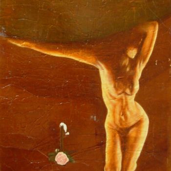 Painting titled "nue du monde" by Danihua, Original Artwork, Oil