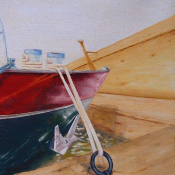 Картина под названием "port Bastille" - Danihua, Подлинное произведение искусства, Масло