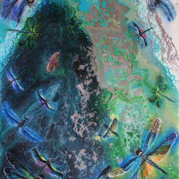 Картина под названием "Dragodepth" - Daniil Chernenko, Подлинное произведение искусства, Акрил Установлен на Деревянная рама…