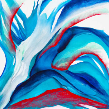 Peinture intitulée "The Wind" par Danijela Dan, Œuvre d'art originale, Encre Monté sur Châssis en bois