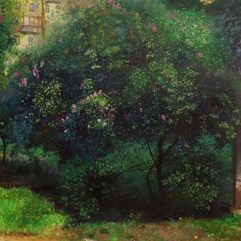 Картина под названием "Lilac" - Danil Shurykin, Подлинное произведение искусства, Акрил