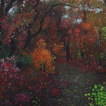 Painting titled "Autumn chanson" by Danil Shurykin, Original Artwork, Acrylic