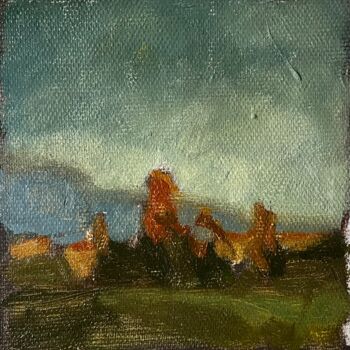Pittura intitolato "trees at southern s…" da Danil Voronov, Opera d'arte originale, Olio