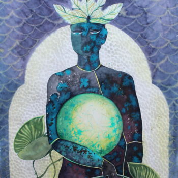 Ζωγραφική με τίτλο ""Soul of the Earth"" από Olga Daniliuk, Αυθεντικά έργα τέχνης, Ακουαρέλα