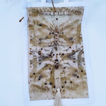 Textile Art titled ""Ice butterflies"" by Olga Daniliuk, Original Artwork, Fabric