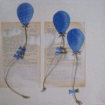 Collages titled "Les ballons" by D A N ' I M A G ' I N, Original Artwork