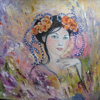 Peinture intitulée "pomone-déesse des-v…" par Dany, Œuvre d'art originale, Autre