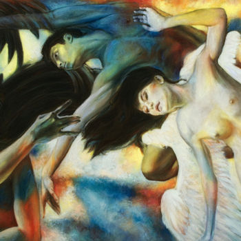 Malarstwo zatytułowany „The Mysterious flam…” autorstwa Danko Merin, Oryginalna praca, Olej