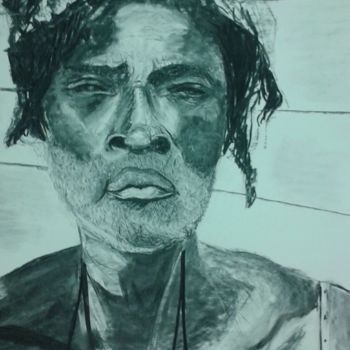 Drawing titled "Africaanse Medicijn…" by Odette Barbaix, Original Artwork, Charcoal