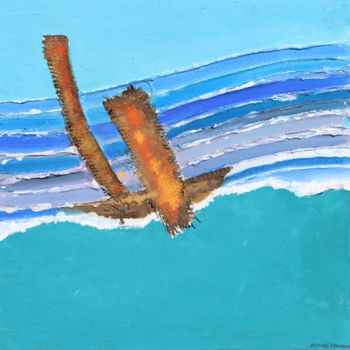 Painting titled "JONQUE" by Daniel Lanoux, Original Artwork, Acrylic