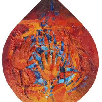 Peinture intitulée "MAIN" par Daniel Lanoux, Œuvre d'art originale, Acrylique