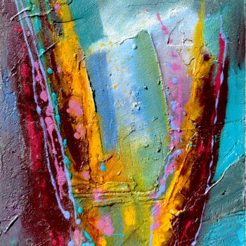 Peinture intitulée "water abysse" par Daniel Lanoux, Œuvre d'art originale, Acrylique