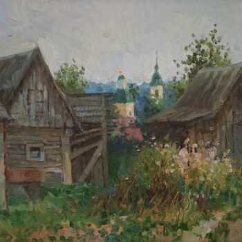 Malarstwo zatytułowany „End of summer in th…” autorstwa Olga Goryunova, Oryginalna praca, Olej