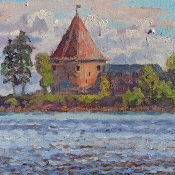 Painting titled "Oreshek Tower" by Olga Goryunova, Original Artwork, Oil
