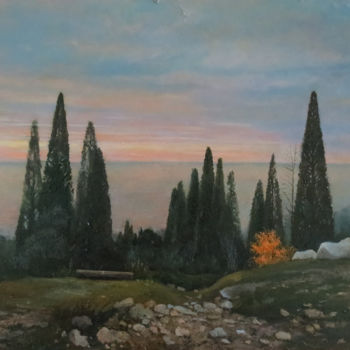 Painting titled "Абхазия (Abkhazia)" by Olga Goryunova, Original Artwork, Oil