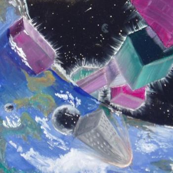 Painting titled "planet where" by Daniel Myers, Original Artwork