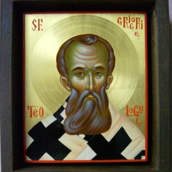 Pintura intitulada "Sf._Grigorie_Teolog…" por Daniel Neculae, Obras de arte originais