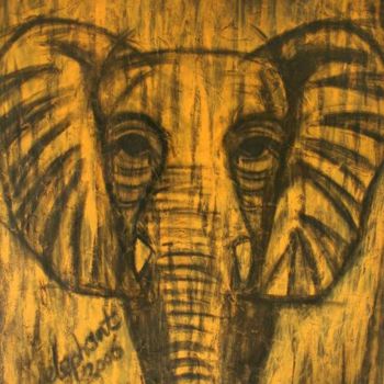 Painting titled "Elephant" by Danni, Original Artwork