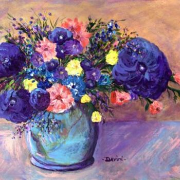 Painting titled "Southwest Floral" by Danny Davini, Original Artwork