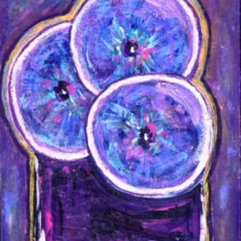 Painting titled "3 more flowers" by Danny Davini, Original Artwork