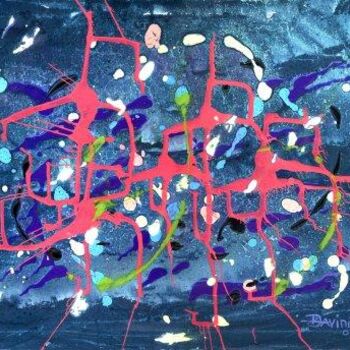 Malerei mit dem Titel "Rain Dance" von Danny Davini, Original-Kunstwerk, Öl