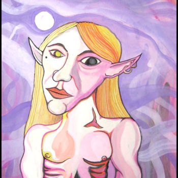 Malarstwo zatytułowany „gay-nude-blond-sexy…” autorstwa Mushroombrain, Oryginalna praca