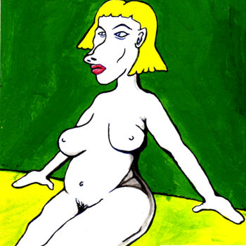 Malarstwo zatytułowany „naked-female-revisi…” autorstwa Mushroombrain, Oryginalna praca