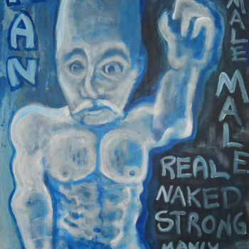 Malerei mit dem Titel "sexist-view-of-a-he…" von Mushroombrain, Original-Kunstwerk