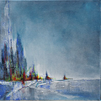 Ζωγραφική με τίτλο "Winter" από Christiane Sandler, Αυθεντικά έργα τέχνης, Ακρυλικό