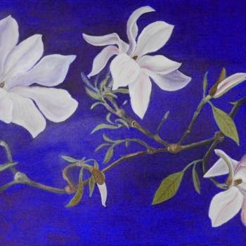 Peinture intitulée "magnolia.jpg" par Danrog, Œuvre d'art originale, Huile