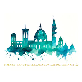 Digital Arts titled "Firenze - Italy - F…" by Danta Albers, Original Artwork, Watercolor