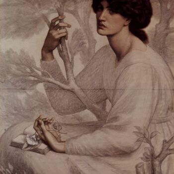 Peinture intitulée "Le rêve éveillé" par Dante Gabriel Rossetti, Œuvre d'art originale, Huile