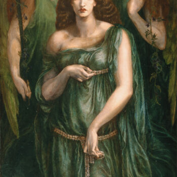 Schilderij getiteld "Astarte Syriaca" door Dante Gabriel Rossetti, Origineel Kunstwerk, Olie