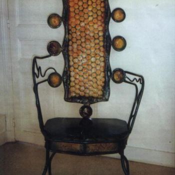 Escultura titulada "fauteuil ruche" por Didier Dantras, Obra de arte original, Arquitectura
