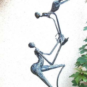 Sculpture titled "Acrobates" by Didier Dantras, Original Artwork, Metals