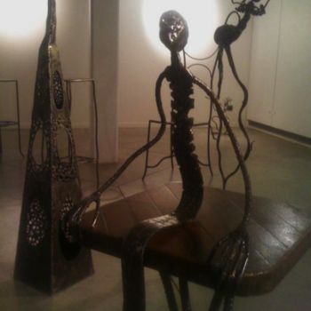 Sculpture intitulée "Homme assis" par Didier Dantras, Œuvre d'art originale